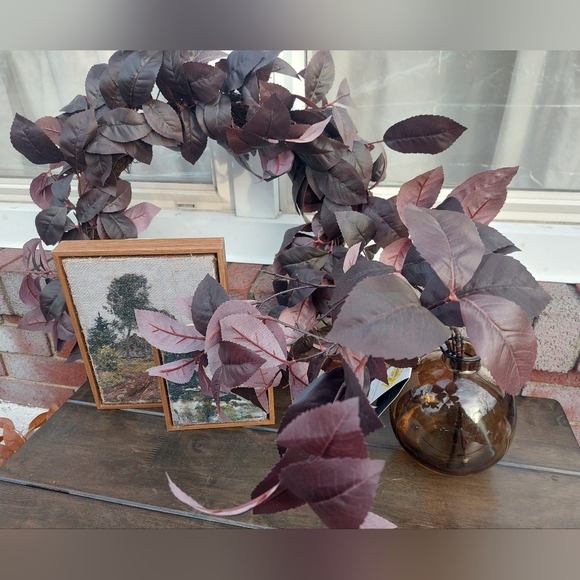 Hearth & Hand Other - 4 Pc Hearth And Hand Magnolia Wall Art Wreath And Leaf Plant In Vase